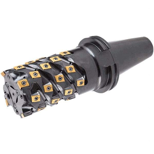 Iscar - 24 Inserts, 80mm Cut Diam, 32mm Arbor Diam, 70mm Max Depth of Cut, Indexable Square-Shoulder Face Mill - 0° Lead Angle, 95mm High, T490 LN.. Insert Compatibility, Through Coolant, Series Helitang - USA Tool & Supply