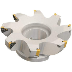 Iscar - 6 Inserts, 63mm Cut Diam, 27mm Arbor Diam, 13mm Max Depth of Cut, Indexable Square-Shoulder Face Mill - 0° Lead Angle, 45mm High, HM390 TDKT 1505.. Insert Compatibility, Through Coolant, Series HeliIQMill - USA Tool & Supply