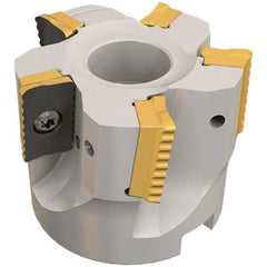 Iscar - 8 Inserts, 80mm Cut Diam, 27mm Arbor Diam, 18mm Max Depth of Cut, Indexable Square-Shoulder Face Mill - 0° Lead Angle, 50mm High, P290 AC.T 1806.. Insert Compatibility, Through Coolant, Series MillShred - USA Tool & Supply