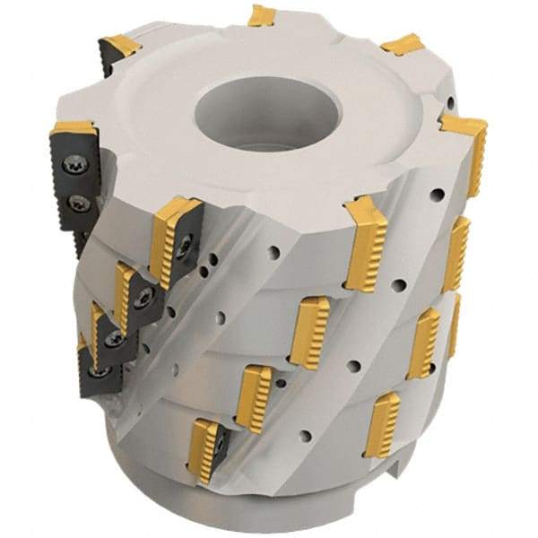 Iscar - 15 Inserts, 63mm Cut Diam, 27mm Arbor Diam, 53mm Max Depth of Cut, Indexable Square-Shoulder Face Mill - 0° Lead Angle, 80mm High, P290 AC.T 1806.. Insert Compatibility, Through Coolant, Series MillShred - USA Tool & Supply
