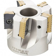 Iscar - 8 Inserts, 3" Cut Diam, 1" Arbor Diam, 0.708" Max Depth of Cut, Indexable Square-Shoulder Face Mill - 0° Lead Angle, 1-3/4" High, P290 AC.T 1806.. Insert Compatibility, Through Coolant, Series MillShred - USA Tool & Supply