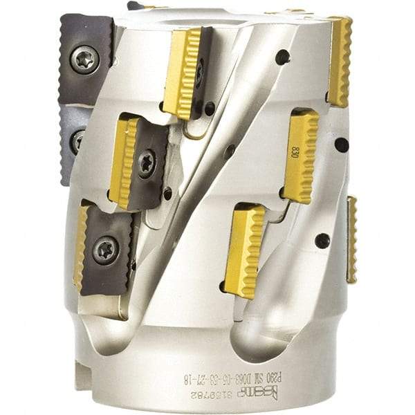 Iscar - 16 Inserts, 2" Cut Diam, 1" Arbor Diam, 2.8" Max Depth of Cut, Indexable Square-Shoulder Face Mill - 0° Lead Angle, 4.13" High, P290 AC.T 1806.. Insert Compatibility, Through Coolant, Series MillShred - USA Tool & Supply
