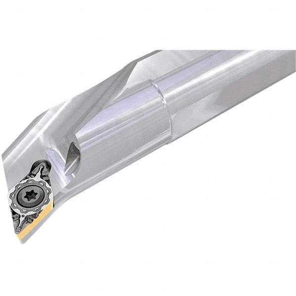 Iscar - PWXO, Left Hand Cut, 18.5° Lead Angle, 32mm Shank Height x 32mm Shank Width, Negative Rake Indexable Turning Toolholder - 170mm OAL, WOMG 1007-IQ Insert Compatibility, Series DoveIQTurn, FeedTurn - USA Tool & Supply