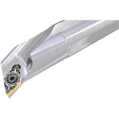 Iscar - PWXO, Left Hand Cut, 18.5° Lead Angle, 32mm Shank Height x 32mm Shank Width, Negative Rake Indexable Turning Toolholder - 170mm OAL, WOMG 1007-IQ Insert Compatibility, Series DoveIQTurn, FeedTurn - USA Tool & Supply