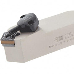 Iscar - SDNC, Neutral Cut, 62.5° Lead Angle, 16mm Shank Height x 16mm Shank Width, Neutral Rake Indexable Turning Toolholder - 100mm OAL, DCMT 13T5-SL Insert Compatibility, Series Isoturn - USA Tool & Supply