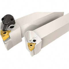 Iscar - PCLN, Right Hand Cut, 95° Lead Angle, 1-1/4" Shank Height x 1-1/4" Shank Width, Negative Rake Indexable Turning Toolholder - 6" OAL, CN.. Insert Compatibility, Series Heliturn LD, JetHPLine - USA Tool & Supply