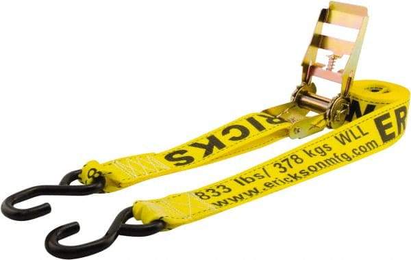 Erickson Manufacturing - 15' Long x 2" Wide, 2,500 Lb Basket Capacity, Polyester & Steel Web Sling - Yellow - USA Tool & Supply