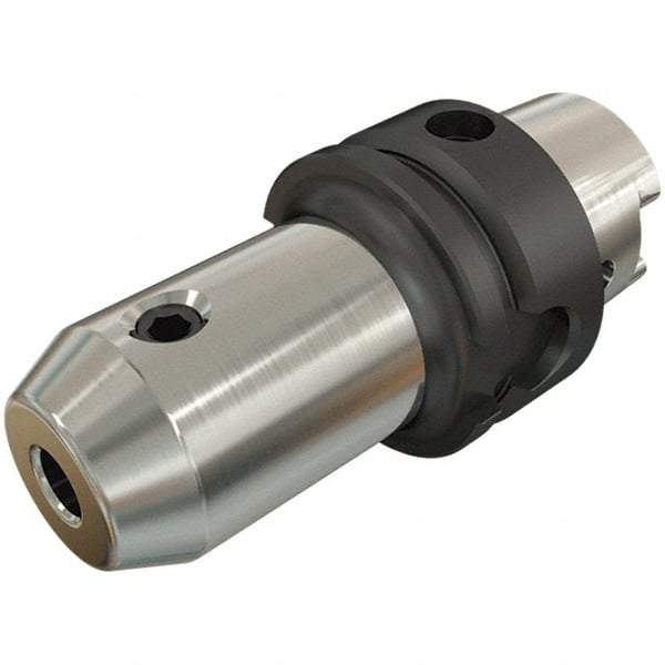 Iscar - HSK63A Taper Shank 20mm Hole End Mill Holder/Adapter - 52mm Nose Diam, 100mm Projection, Through-Spindle Coolant - Exact Industrial Supply