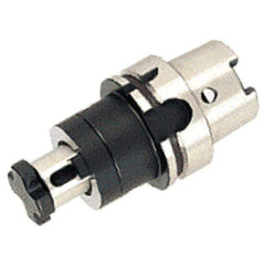 Iscar - HSK100A Taper Shank 27mm Pilot Diam Shell Mill Holder - 60mm Flange to Nose End Projection, 48mm Nose Diam, Through-Spindle Coolant - Exact Industrial Supply