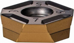Iscar - IQ845 SYHU0704 DN Grade IC830 Carbide Milling Insert - TiAlN/TiN Finish, 0.165" Thick, 0.543" Inscribed Circle, 0.79mm Corner Radius - USA Tool & Supply