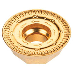 Iscar - REMT1505 LM Grade IC830 Carbide Milling Insert - TiAlN/TiN Finish, 0.206" Thick, 5/8" Inscribed Circle - USA Tool & Supply