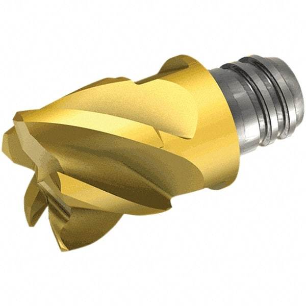 Iscar - MM EC-H Grade IC308 Carbide End Milling Tip Insert - TiCN Finish, 5 Flutes, 3/4" Cutting Diam, 0.63" Depth of Cut, 1" Extension, 35 to 41° Helix - USA Tool & Supply