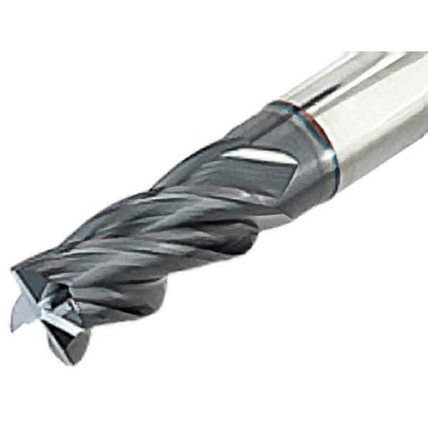 Iscar - 1/2", 4 Flute, Single End, Solid Carbide, 0.023" Corner Radius End Mill - 3" OAL, Right Hand Flute, 1" LOC, Right Hand Cut - USA Tool & Supply