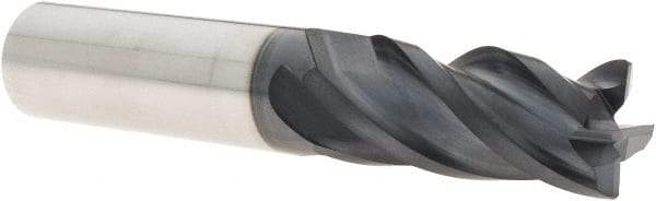 Iscar - 5/8", 4 Flute, Single End, Solid Carbide, 0.03" Corner Radius End Mill - 3-1/2" OAL, Right Hand Flute, 1-1/4" LOC, Right Hand Cut - USA Tool & Supply