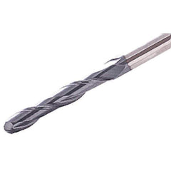 Iscar - 4mm Diam, 30mm LOC, 2 Flute Solid Carbide Ball End Mill - TiAlN Finish, Single End, 75mm OAL, 4mm Shank Diam, Spiral Flute - USA Tool & Supply
