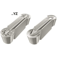 Iscar - 8040FSPA Grade IC20, 8mm Cutting Width Carbide Grooving Insert - 3.99mm Max Depth of Cut, Neutral, 3.99mm Corner Radius, Uncoated - USA Tool & Supply