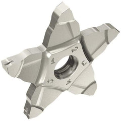 Iscar - PENTA34N300 J IC908 Grade, 0.118" Cutting Width, Carbide Cutoff Insert - Neutral Lead Angle, 0.059" Cnr Rad, TiAlN Coated, Other End - USA Tool & Supply