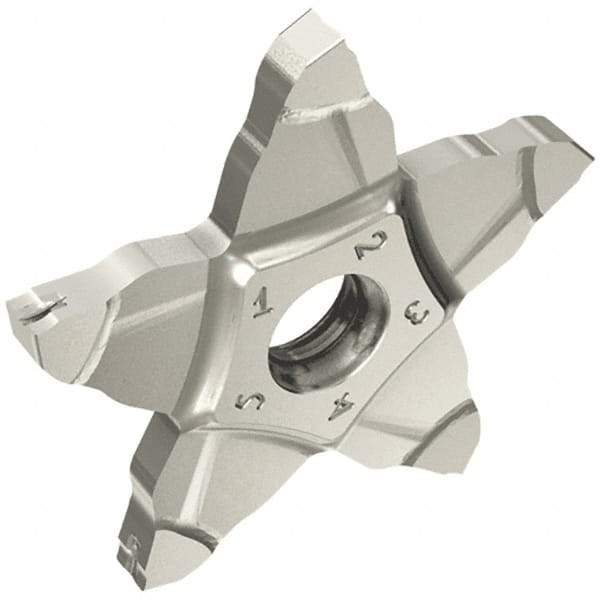 Iscar - PENTA34N250 J IC908 Grade, 0.098" Cutting Width, Carbide Cutoff Insert - Neutral Lead Angle, 0.008" Cnr Rad, TiAlN Coated, Other End - USA Tool & Supply