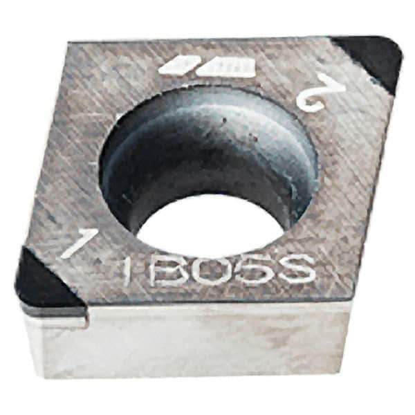 Iscar - CCGW3-1 M2 Grade IB05S PCBN Turning Insert - Uncoated, 80° Diamond, 3/8" Inscr Circle, 5/32" Thick, 1/64" Corner Radius - USA Tool & Supply