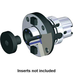 Kennametal - HSK100A Taper Shank 2" Pilot Diam Shell Mill Holder - 2-1/2" Flange to Nose End Projection, 4.882" Nose Diam, 1-14 Lock Screw, Through-Spindle Coolant - Exact Industrial Supply