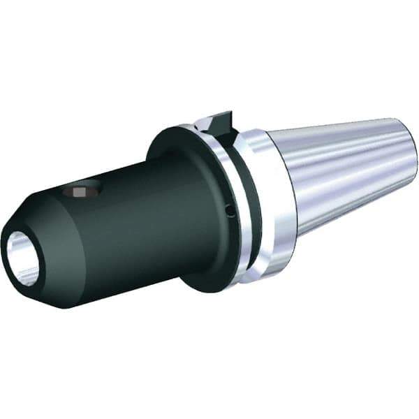 Kennametal - BTKV40 Taper Shank 1" Hole End Mill Holder/Adapter - 2" Nose Diam, 4" Projection, Through-Spindle & DIN Flange Coolant - Exact Industrial Supply