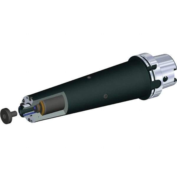 Kennametal - HSK63A Taper Shank 27mm Pilot Diam Shell Mill Holder - 260mm Flange to Nose End Projection, 61mm Nose Diam, M12x1.75 Lock Screw, Through-Spindle Coolant - Exact Industrial Supply
