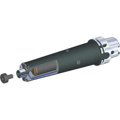 Kennametal - HSK100A Taper Shank 3/4" Pilot Diam Shell Mill Holder - 10-1/2" Flange to Nose End Projection, 1-3/4" Nose Diam, 3/8-24 Lock Screw, Through-Spindle Coolant - Exact Industrial Supply