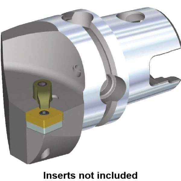 Kennametal - Right Hand Cut, Size KM40, CN.. Insert Compatiblity, Internal or External Modular Turning & Profiling Cutting Unit Head - 27mm Ctr to Cutting Edge, 40mm Head Length, Through Coolant, Series M-Clamping - USA Tool & Supply