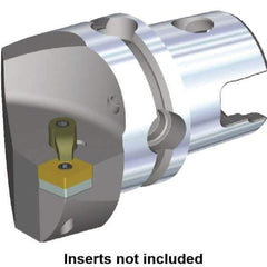 Kennametal - Left Hand Cut, Size KM80, CN.. Insert Compatiblity, Internal or External Modular Turning & Profiling Cutting Unit Head - 53mm Ctr to Cutting Edge, 70mm Head Length, Through Coolant, Series M-Clamping - USA Tool & Supply