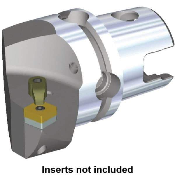 Kennametal - Right Hand Cut, Size KM80, SN.. Insert Compatiblity, Internal or External Modular Turning & Profiling Cutting Unit Head - 53mm Ctr to Cutting Edge, 70mm Head Length, Through Coolant, Series M-Clamping - USA Tool & Supply