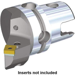 Kennametal - Left Hand Cut, Size KM50, SN.. Insert Compatiblity, Internal or External Modular Turning & Profiling Cutting Unit Head - 35mm Ctr to Cutting Edge, 50mm Head Length, Through Coolant, Series Kenlever - USA Tool & Supply
