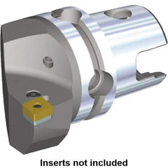 Kennametal - Left Hand Cut, Size KM80, CN.. Insert Compatiblity, Internal or External Modular Turning & Profiling Cutting Unit Head - 53mm Ctr to Cutting Edge, 70mm Head Length, Through Coolant, Series Kenlever - USA Tool & Supply