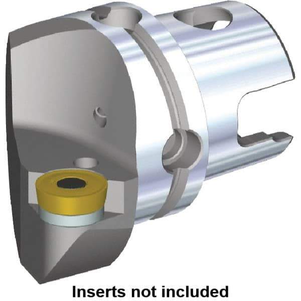 Kennametal - Right Hand Cut, Size KM80, RC.. Insert Compatiblity, Modular Turning & Profiling Cutting Unit Head - 53mm Ctr to Cutting Edge, 70mm Head Length, Through Coolant, Series Kenlever - USA Tool & Supply