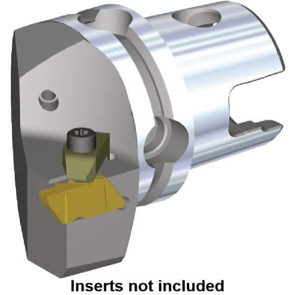 Kennametal - NG3R Insert, 50mm Head Length, Modular Grooving Cutting Unit Head - Right Hand Cut, System Size KM50, Through Coolant, Series Top Notch - USA Tool & Supply