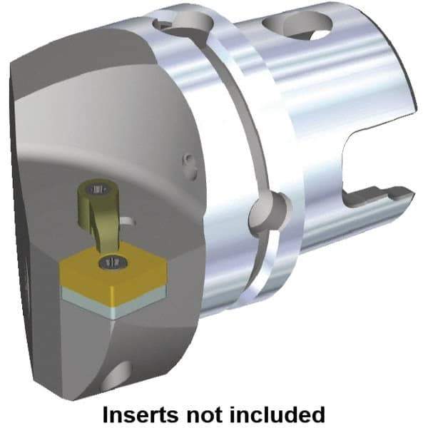 Kennametal - Left Hand Cut, Size KM80, CN.. Insert Compatiblity, Internal or External Modular Turning & Profiling Cutting Unit Head - 53mm Ctr to Cutting Edge, 70mm Head Length, Through Coolant, Series M-Clamping - USA Tool & Supply