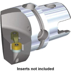Kennametal - Right Hand Cut, Size KM40, RN.. Insert Compatiblity, Internal or External Modular Turning & Profiling Cutting Unit Head - 27mm Ctr to Cutting Edge, 40mm Head Length, Through Coolant, Series M-Clamping - USA Tool & Supply