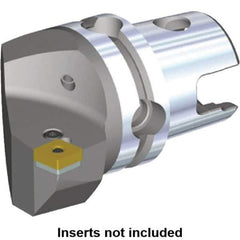 Kennametal - Left Hand Cut, Size KM40, CN.. Insert Compatiblity, Internal or External Modular Turning & Profiling Cutting Unit Head - 27mm Ctr to Cutting Edge, 40mm Head Length, Through Coolant, Series Kenlever - USA Tool & Supply