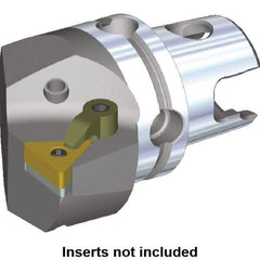 Kennametal - Left Hand Cut, Size KM40, TN.. Insert Compatiblity, Internal or External Modular Turning & Profiling Cutting Unit Head - 27mm Ctr to Cutting Edge, 40mm Head Length, Through Coolant, Series M-Clamping - USA Tool & Supply