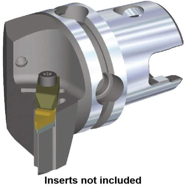 Kennametal - Right Hand Cut, Size KM50, V.GR.. Insert Compatiblity, Modular Turning & Profiling Cutting Unit Head - 35mm Ctr to Cutting Edge, 50mm Head Length, Through Coolant, Series Top Notch - USA Tool & Supply