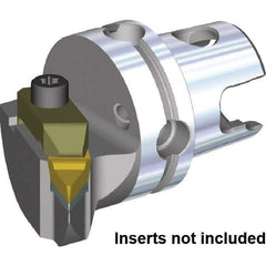 Kennametal - V.GR.. Insert, 40mm Head Length, Modular Grooving Cutting Unit Head - Right Hand Cut, System Size KM40, Through Coolant, Series Top Notch - USA Tool & Supply