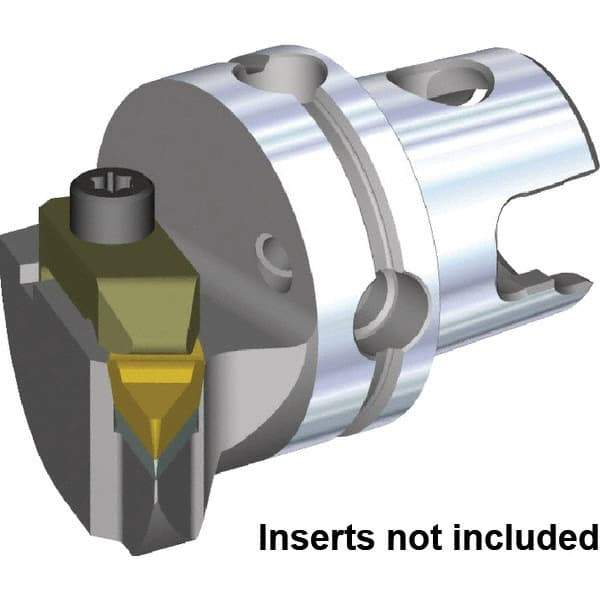 Kennametal - Left Hand Cut, Size KM50, V.GR.. Insert Compatiblity, Internal or External Modular Turning & Profiling Cutting Unit Head - 35mm Ctr to Cutting Edge, 50mm Head Length, Through Coolant, Series Top Notch - USA Tool & Supply