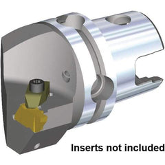 Kennametal - NG4L Insert, 50mm Head Length, Modular Grooving Cutting Unit Head - Right Hand Cut, System Size KM50, Through Coolant, Series Top Notch - USA Tool & Supply
