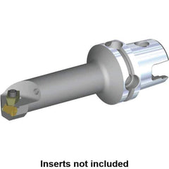 Kennametal - NG2R Insert, 80mm Head Length, Modular Grooving Cutting Unit Head - Left Hand Cut, System Size KM50, Through Coolant, Series Top Notch - USA Tool & Supply