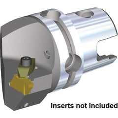 Kennametal - NG4R Insert, 70mm Head Length, Modular Grooving Cutting Unit Head - Left Hand Cut, System Size KM80, Through Coolant, Series Top Notch - USA Tool & Supply