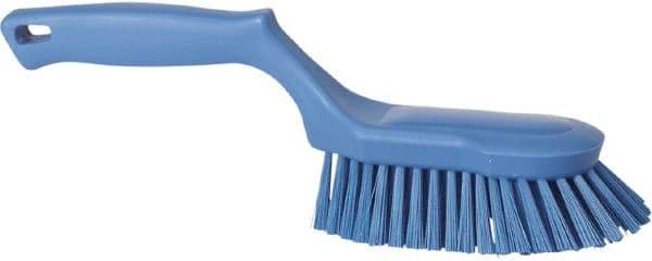 Vikan - 1-1/2" Bristle Length, Polyester Scrub Brush - 5-5/8" Long x 5" Wide Head, 13-1/2" OAL, Blue, Polypropylene Block - USA Tool & Supply