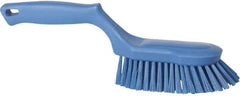 Vikan - 1-1/2" Bristle Length, Polyester Scrub Brush - 5-5/8" Long x 5" Wide Head, 13-1/2" OAL, Blue, Polypropylene Block - USA Tool & Supply