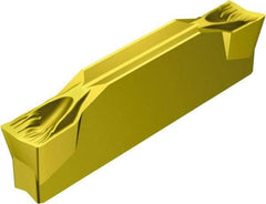 Sandvik Coromant - R123x2G CF 2135 Grade, 0.1181" Cutting Width, Carbide Cutoff Insert - 5° Right Hand Lead Angle, 0.0059" Cnr Rad, TiCN/Al2O3/TiN Coated - USA Tool & Supply