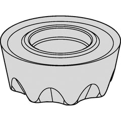 Kennametal - RPPT43 GE Grade KC725M Carbide Milling Insert - TiN/TiCN/TiN Finish, 0.188" Thick, 1/2" Inscribed Circle - USA Tool & Supply
