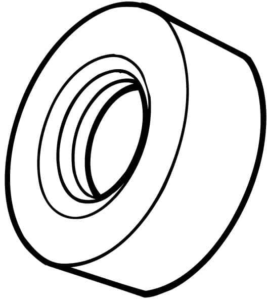 Sandvik Coromant - 1/2" Inscribed Circle, Toolholder Shim for Indexables - 5/16" Thick, 5322 141 Shim Style, Positive Rake, Left Hand, Neutral, Right Hand Cut - USA Tool & Supply