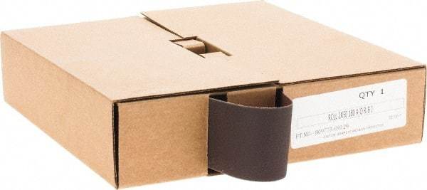 Made in USA - 2" x 50 Yd 180 Grit Aluminum Oxide Cloth Roll - J Weighted Backing - USA Tool & Supply